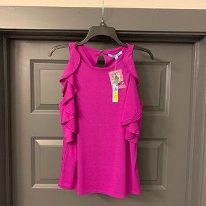 Hot Pink, Bare Shoulders Blouse